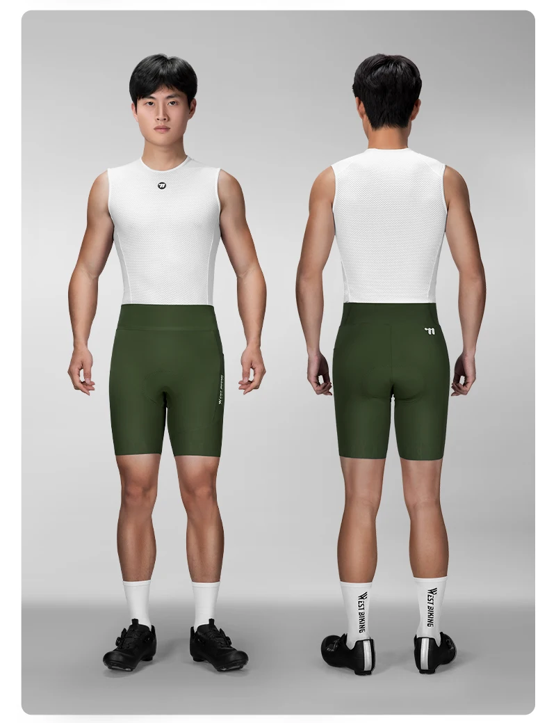 WEST BIKING Herren-Radhose, schnell trocknend, atmungsaktiv, gepolsterte Fahrradhose für Straßen- und Mountainbike-Fahrten im Sommer, leicht – Detail 12
