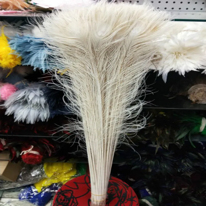 

Free shipping wholesale high quality 100pcs Rare natural peacock feather 80-90cm / 32-36inch decorative diy white