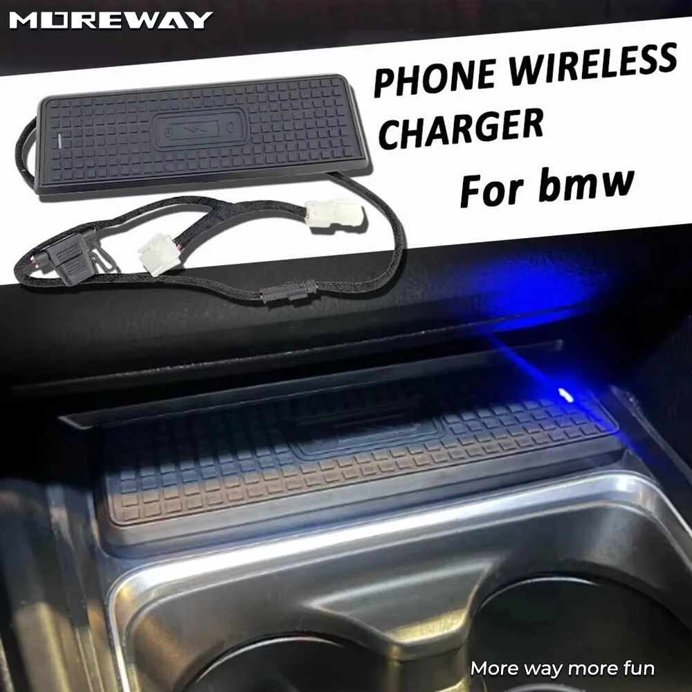 Moreway Wireless charger For bmw 3 4 series f31 f30 f32 f33 f34 f36 f33 f35 m4 f82 Charging Pad phone Holder Car interior