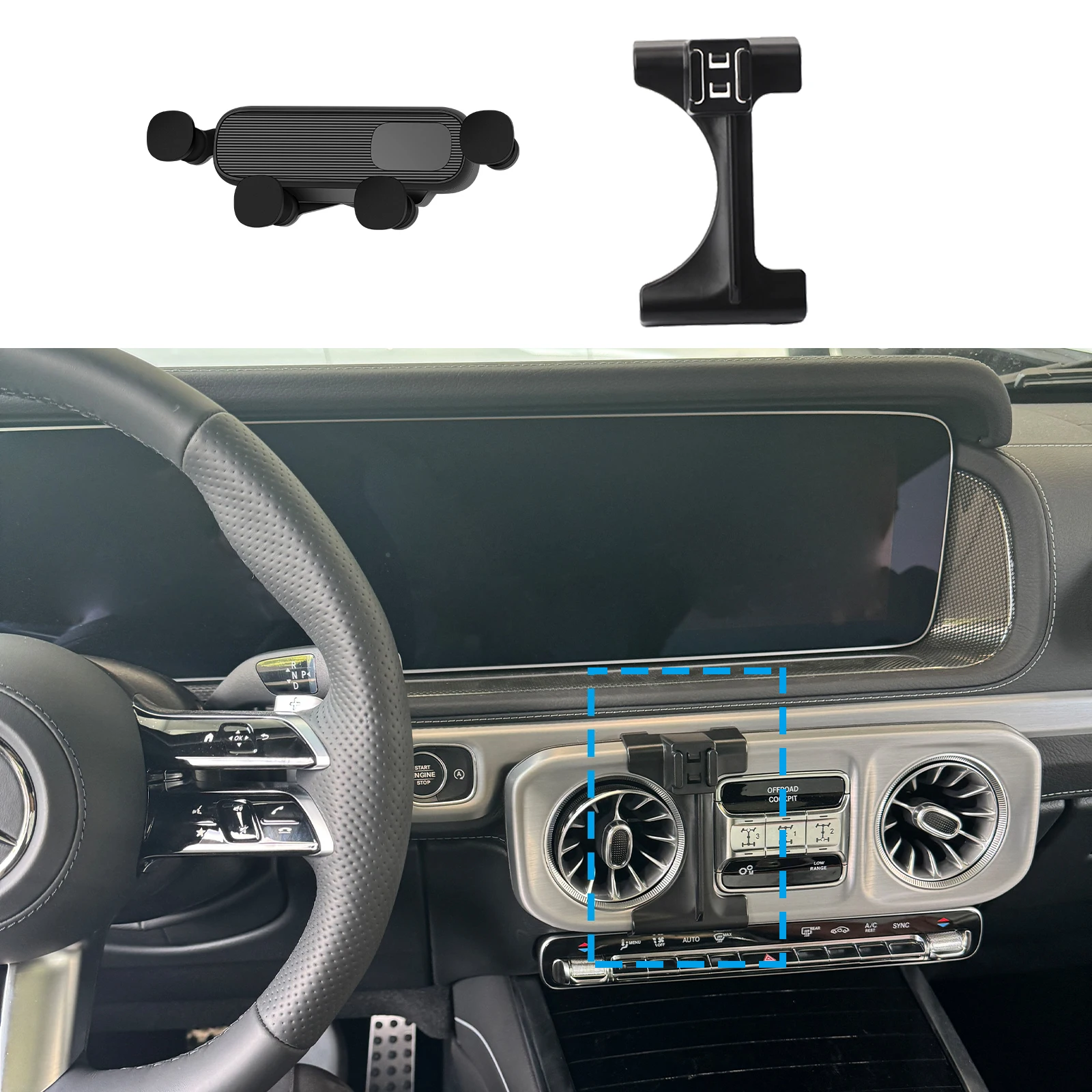 

GPS Bracket Navigation Car Mobile Phone Holde Stand Auto for Mercedes Benz G Class 2025 2026 2027 G500 G63 W463 AMG