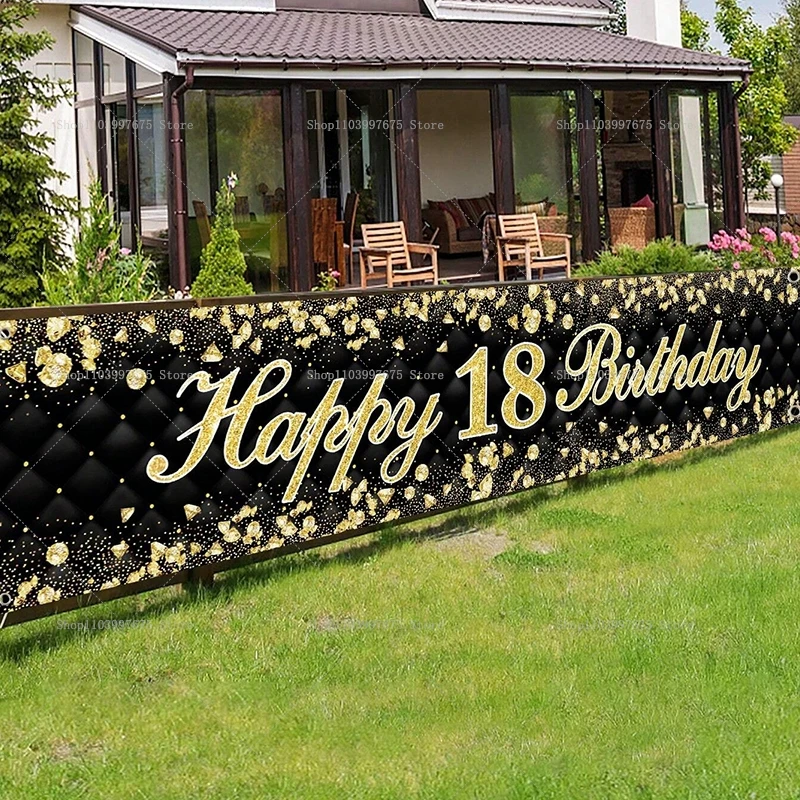 Happy 18th Birthday Banner Dec - Yard Sign Blank recension och pris