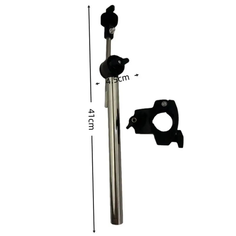 ABVE-Supporto per supporto per piatti per batteria elettronica Braccio di montaggio per piatti a percussione Morsetto per rack per batteria Cuscinetto per piatti dritto in metallo