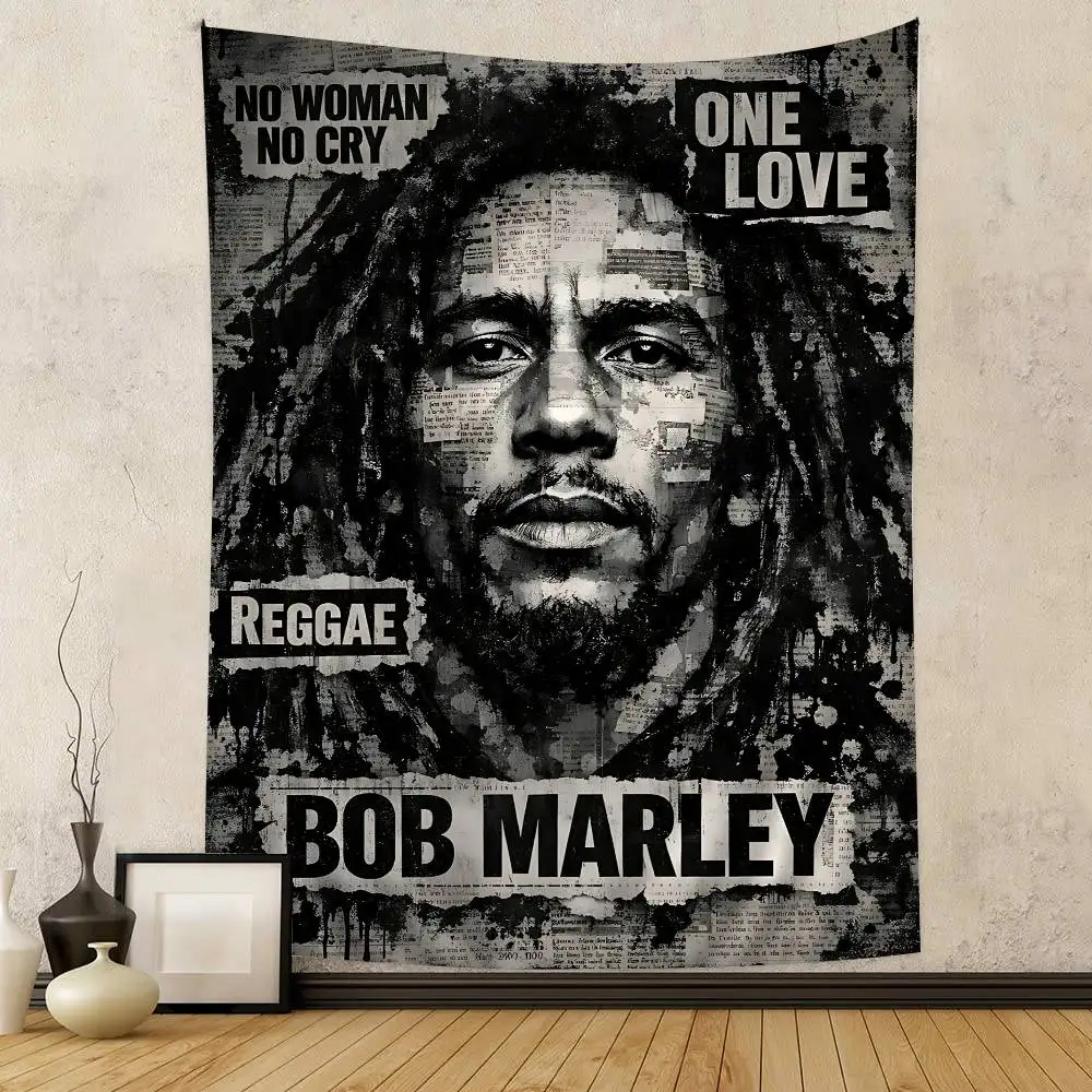 Reggae-Musik B-Bob M-Marley Sänger Bunter Wandteppich Hängende Wanddekoration Tarot Hippie Wandteppiche Wohnheim Wandkunst Dekor