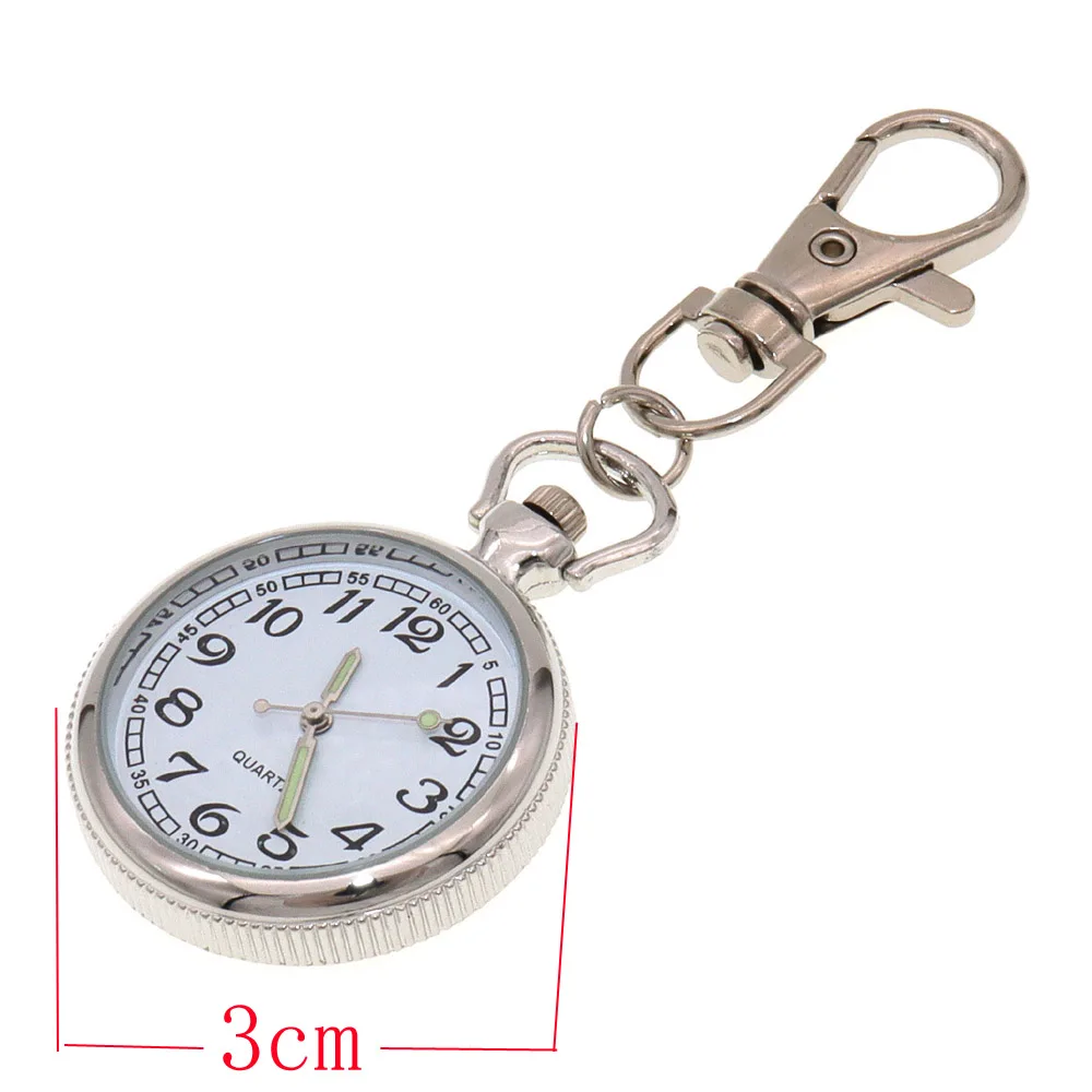 Sleutelhanger Horloge Pocket Watches Fashion Nurse Watch Sleutelhanger Fob Klok Met Batterij Arts Medical New Arrival