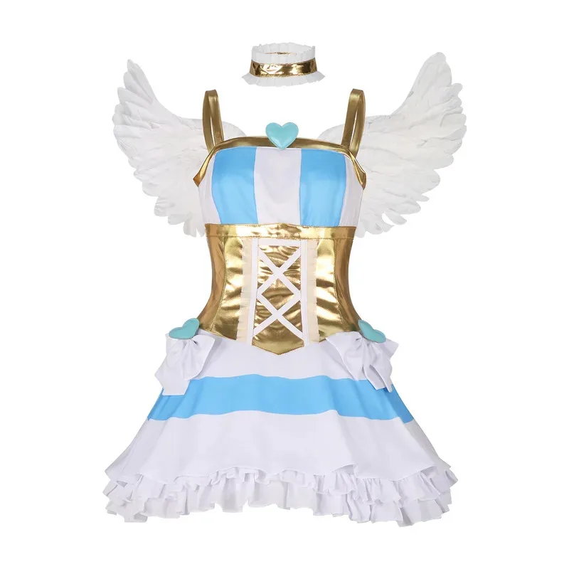 Anime Panty & with Garterbelt Cosplay Anarchy Stocking Costume Wig Halloween Party Suit eo]5