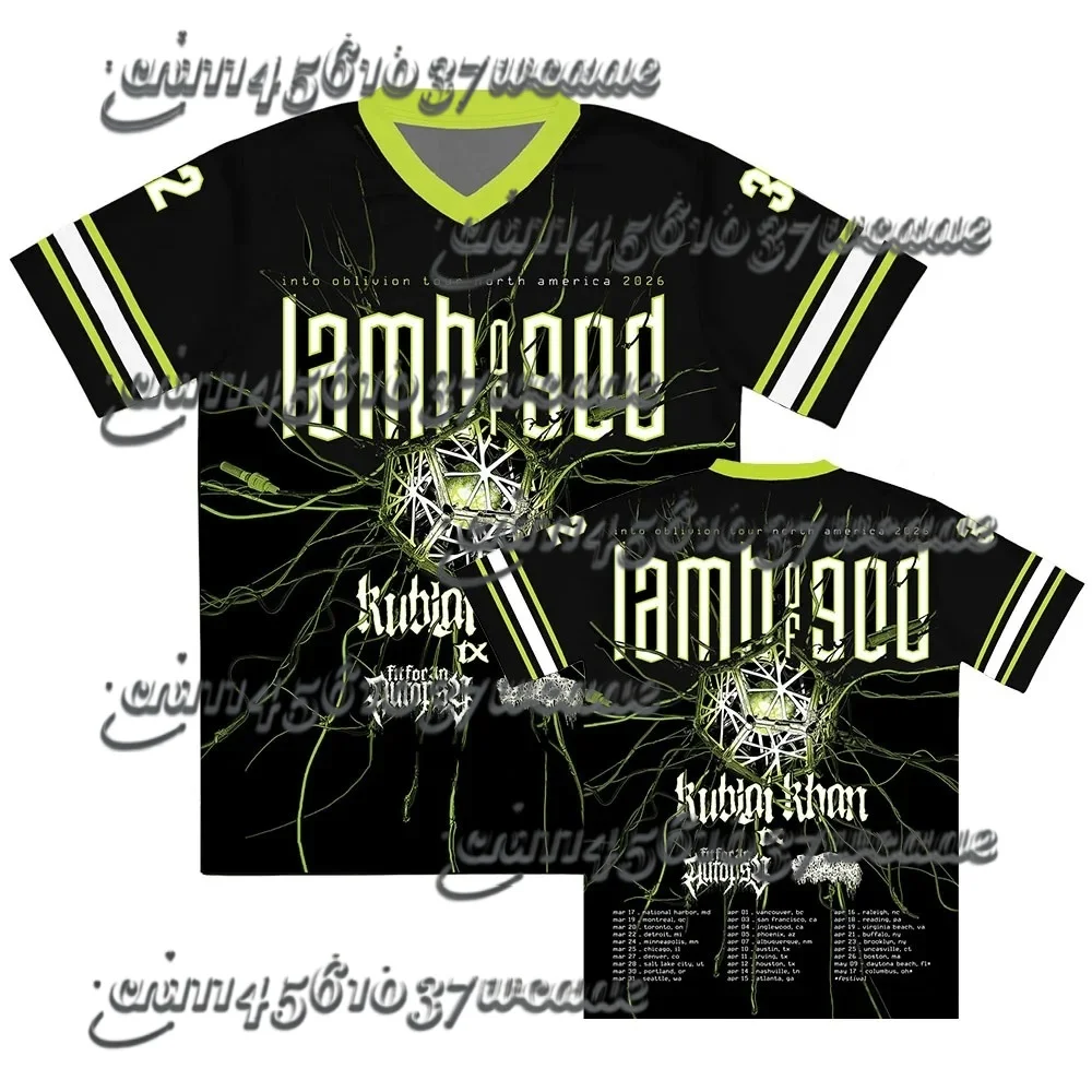 LAMB OF GOD Into Oblivion Tour 2026 Jersey Short Sleeve Loose Unisex T-shirt Heavy Mental Rock Band Tshirts TeesFamily Matching