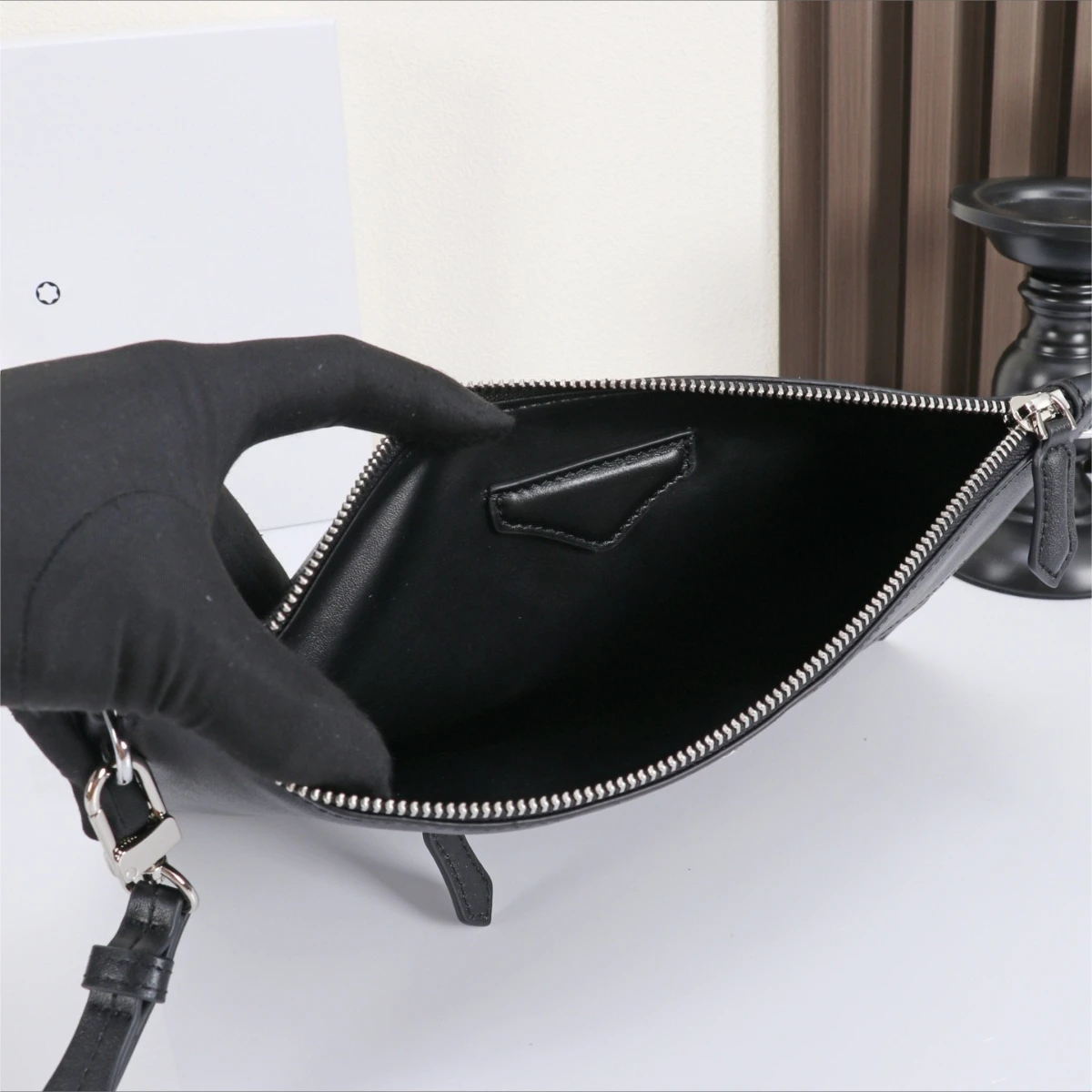 حقيبة كلاتش رجالية فاخرة، محفظة كاجوال للأعمال، حقيبة يد من الجلد الناعم باللون الأسود الناعم #5