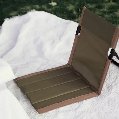 Cadeira de Camping Dobrável para Jardim e Praia, Cadeira de Descanso Individual com Almofada para Piquenique