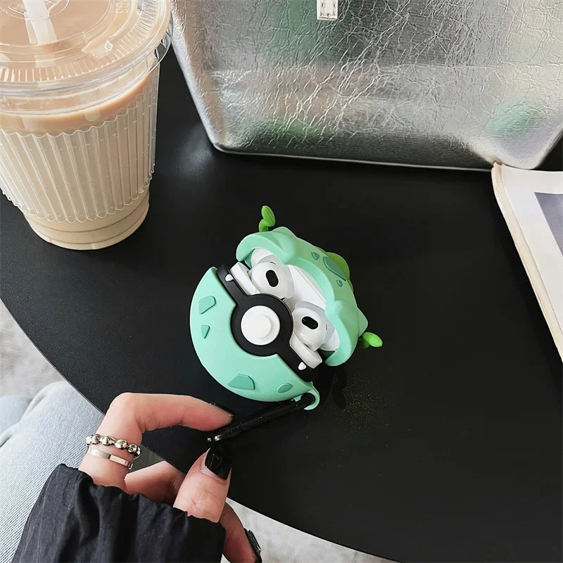 Custodia a sfera in Silicone per cartoni animati per AirPods 4 Airpod 1 2 3 Pro Pro2 auricolari Bluetooth scatola di ricarica custodia protettiva per auricolari