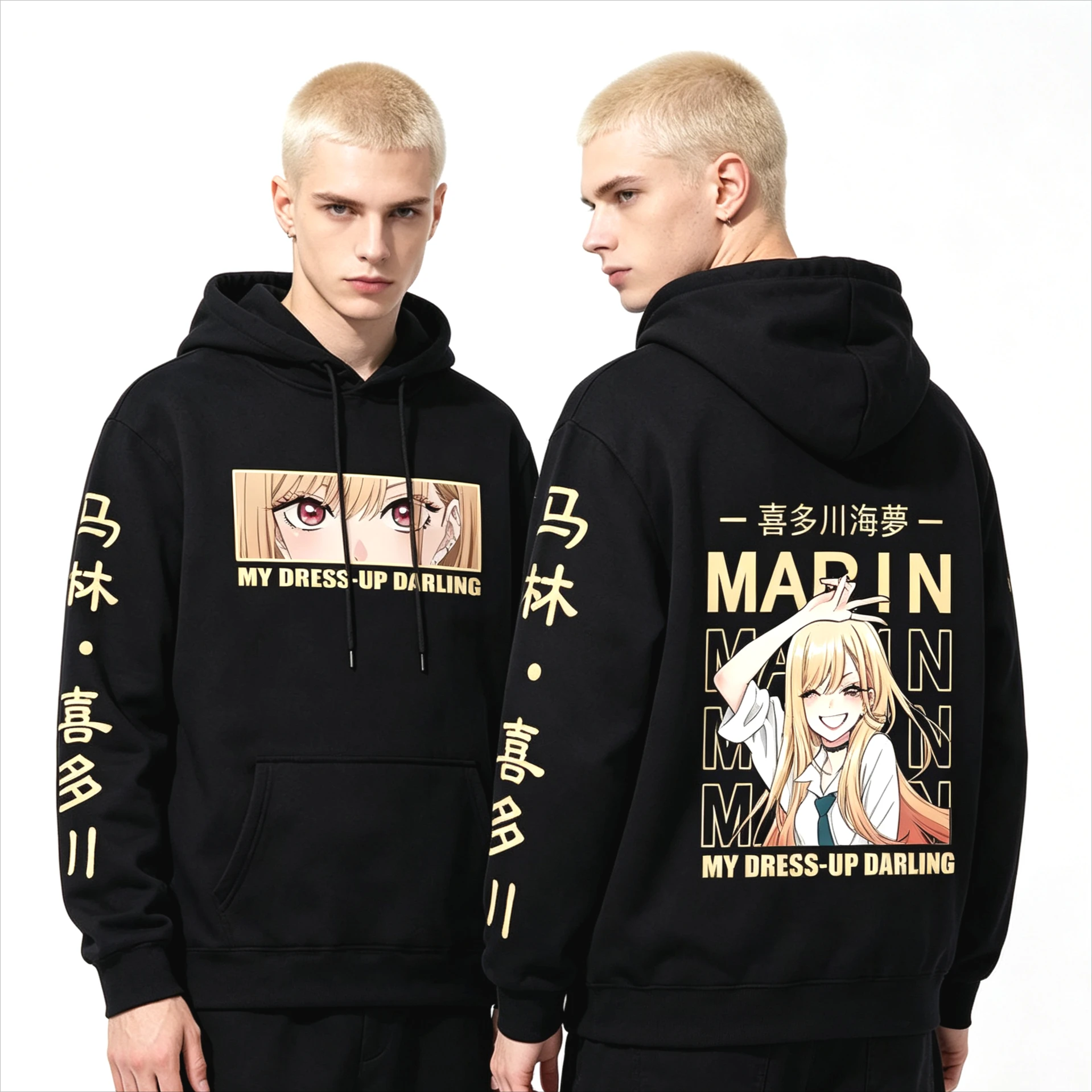 Hot Sale Anime My Dress-Up Darling Marin Kitagawa Graphic Hoodie Y2K Men Women Soft Loose Vintage Streetwear Casual Sweatshirt