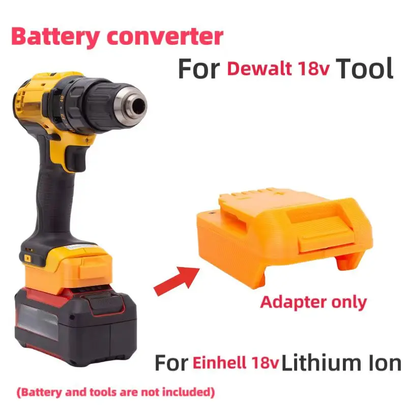 

Batteries Converter Adapter For Einhell ozito 18v Lithium Convert To Dewalt 18V Tools Adapter (without battery and tools)