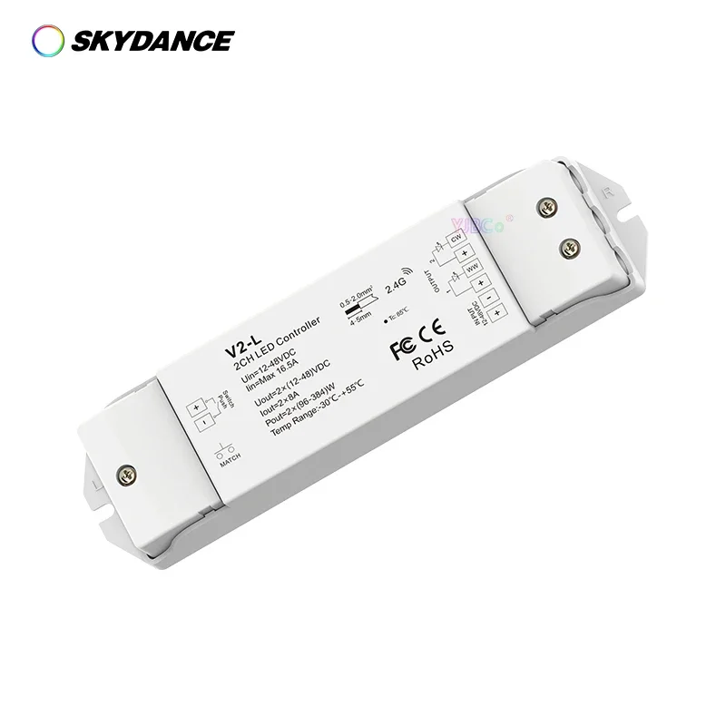 Telecomando RF 2.4G Push Dim Dual Color RGB RGBW RGBCCT Controller per strisce LED monocolore dimmer continuo dimmer 12V-48V 24V