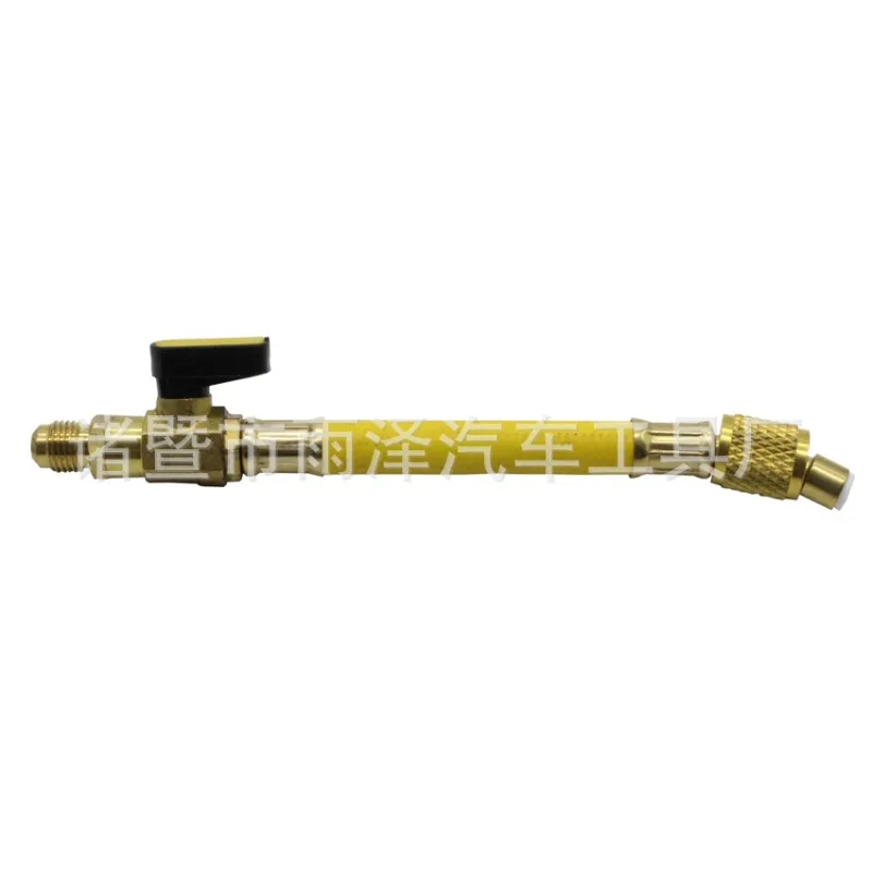 Car AC Refrigerant Ball Valve Tube Connector 3-Color Hose Fitting for R12 R134A R410A Refrigerant Line Disassembly Auto Tool