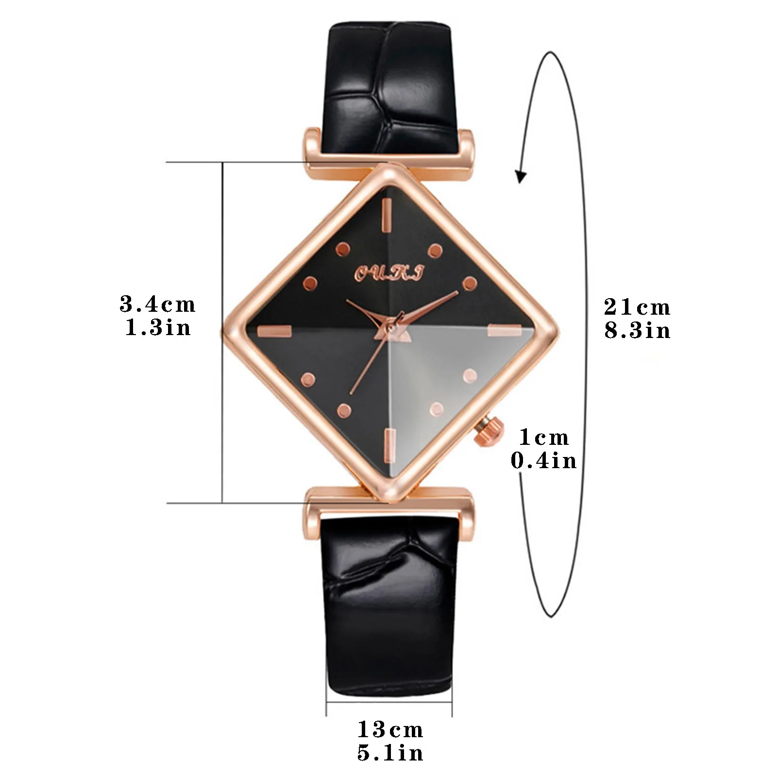 Ladies Fashion Watch Rhombic Shape Watch Colorful Leather All-Match Quartz Watch Elegant Exquisite Wristwatch Reloj Para Mujer