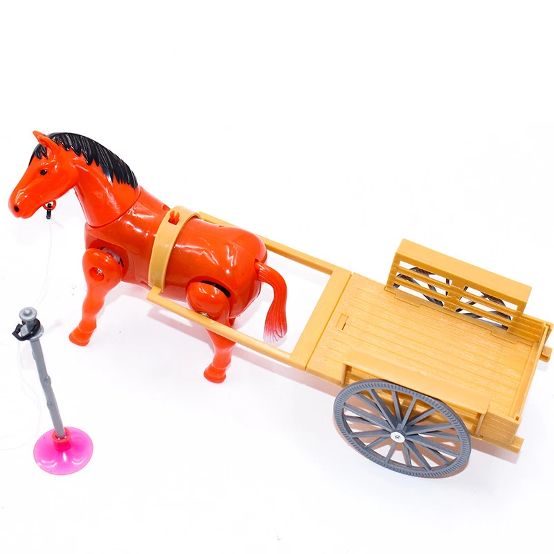 

Hot Selling Children's Electric Rotating Horse Creative Fun Walking Spinning Circle Carriage Toys Children's Birthday Gift