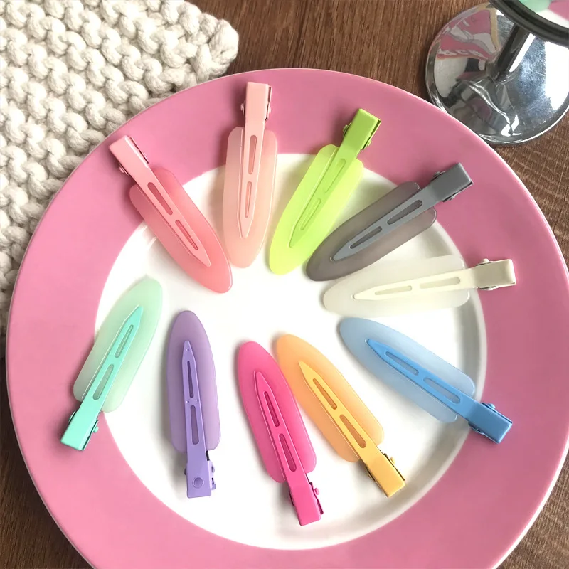 2 teil/los bunte nahtlose Haarnadel profession elle Styling Friseur Make-up-Tools spurlose Haars pangen für Frauen Mädchen Kopf bedeckung – Detail 2