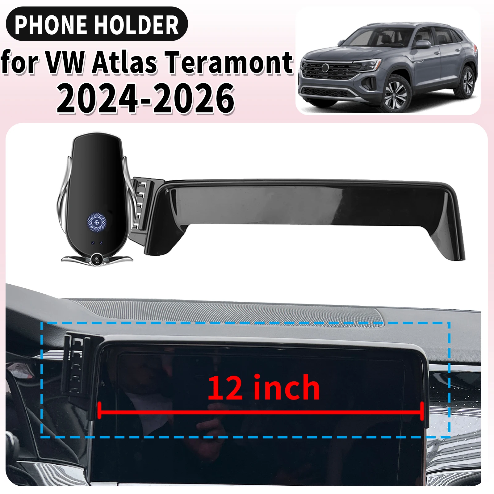 

fit for VW Atlas Teramont 2024 2025 2026 Screen Base Mount Phone Holder Dedicated Clip-On Navigation Bracket Car​​ accessoires