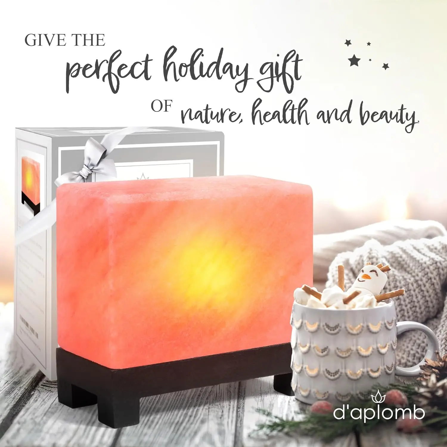 손으로 조각한 핑크 크리스탈, 나무 받침대, 조광 스위치가 포함된 정통 히말라야 소금 램프 - 11.5 lbs