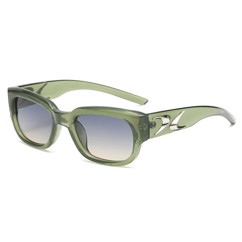 Occhiali da sole quadrati donna uomo occhiali da sole incredibili sfumature verdi Designer di lusso di marca Vintage Retro UV400 Oculus Femme Gafas