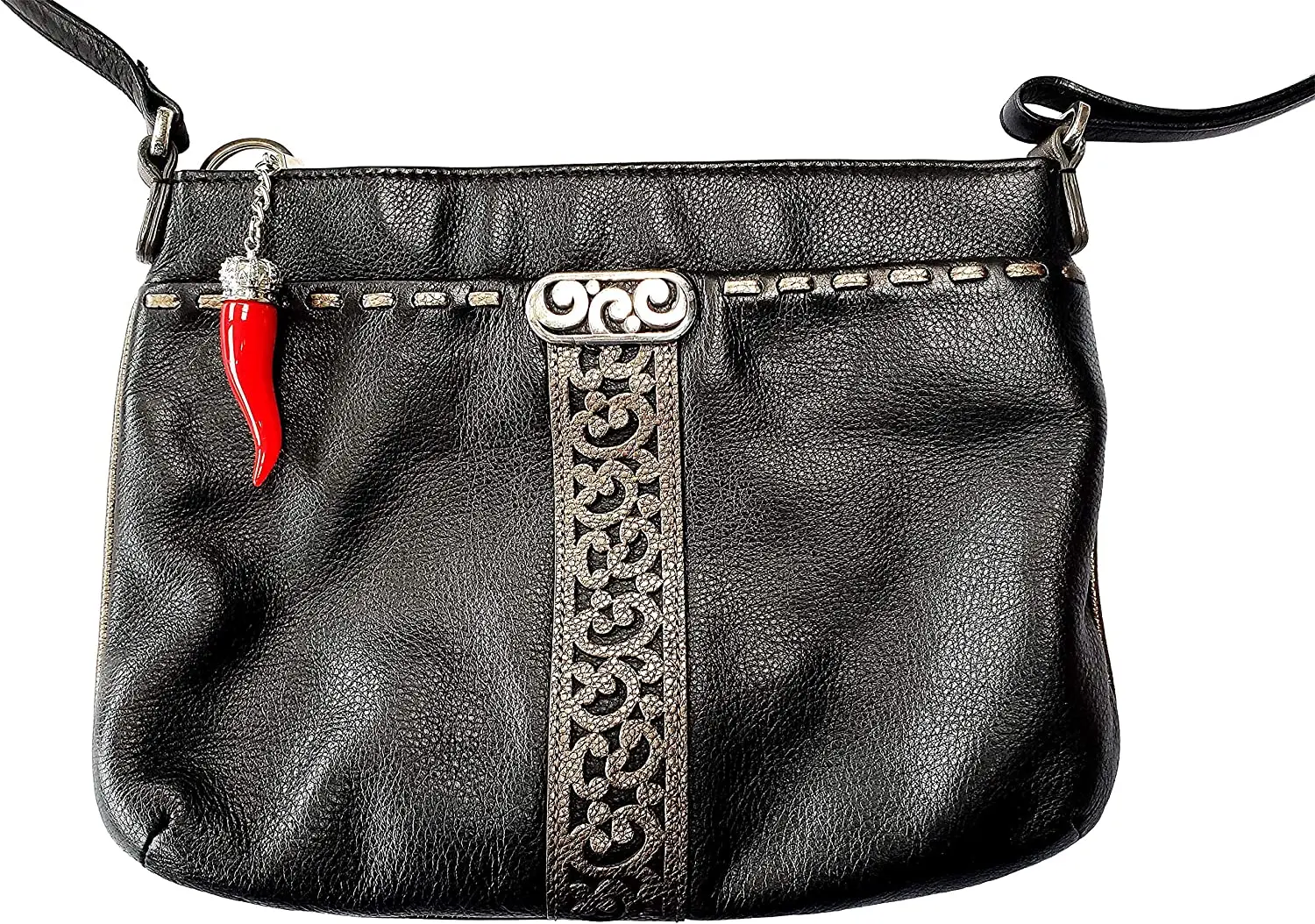 Italian Red Horn Silver Chain Keychain  Italy Collection of Key Rings  Fobs 2ps set PSILoveItaly  Great