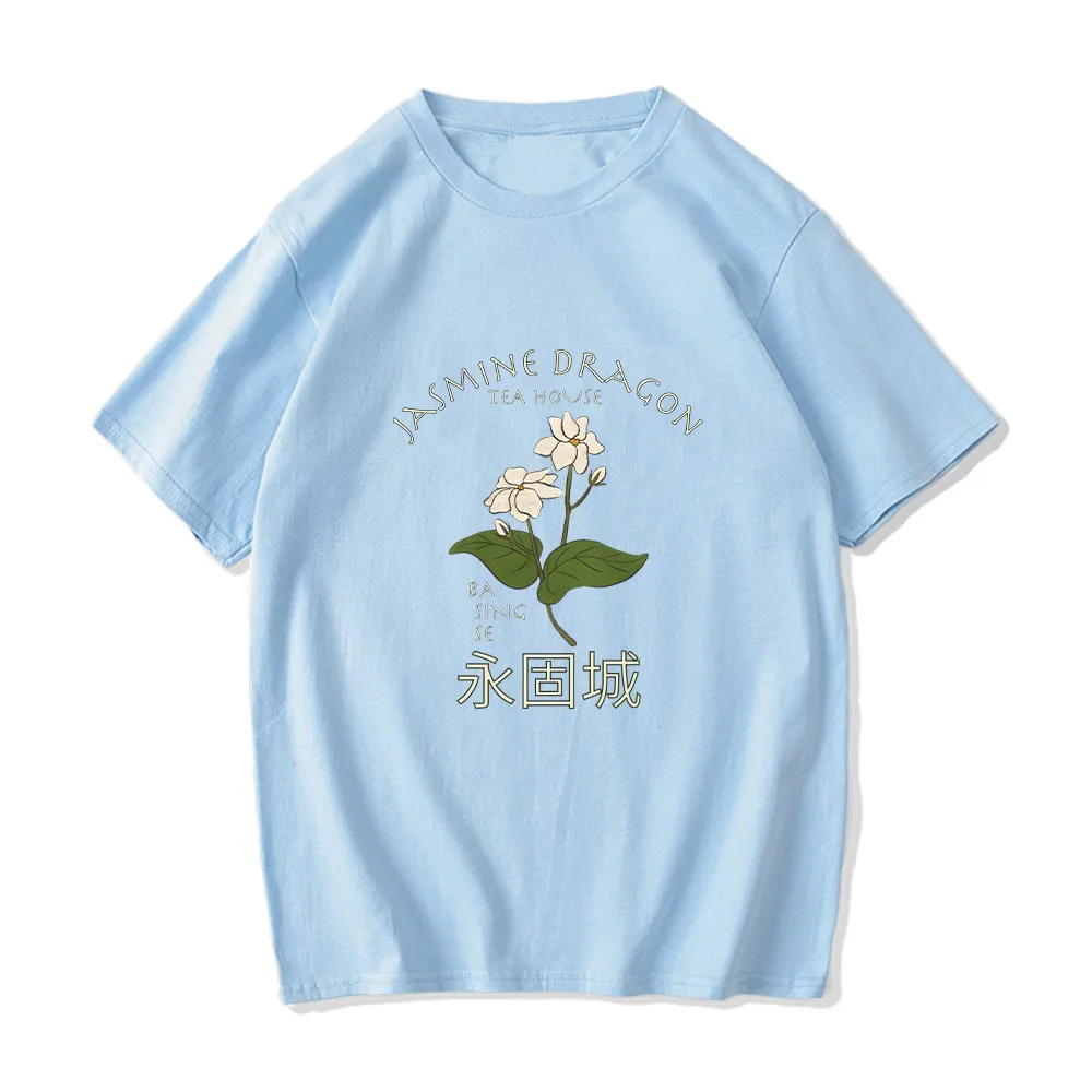 Avatar The Last Airbender The Jasmine Dragon Tea Shop T-shirt Comic Cotton Short Sleeve Tee-shirt Round Neck Funko Pop Clothing