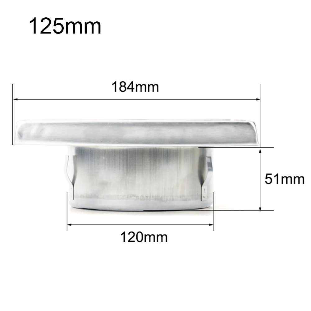 Rainproof Cap Stainless Steel Vent 125/150mm 1PCS 304 Stainless Steel Air Outlet Anti-rust External Modern Homes