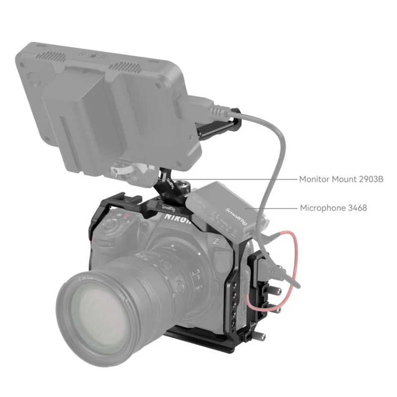 Smallrigケージ-キュービックカメラケージ,8カメラケージキット,MB-N12バッテリーグリップ付き3982 3940 3941 3942