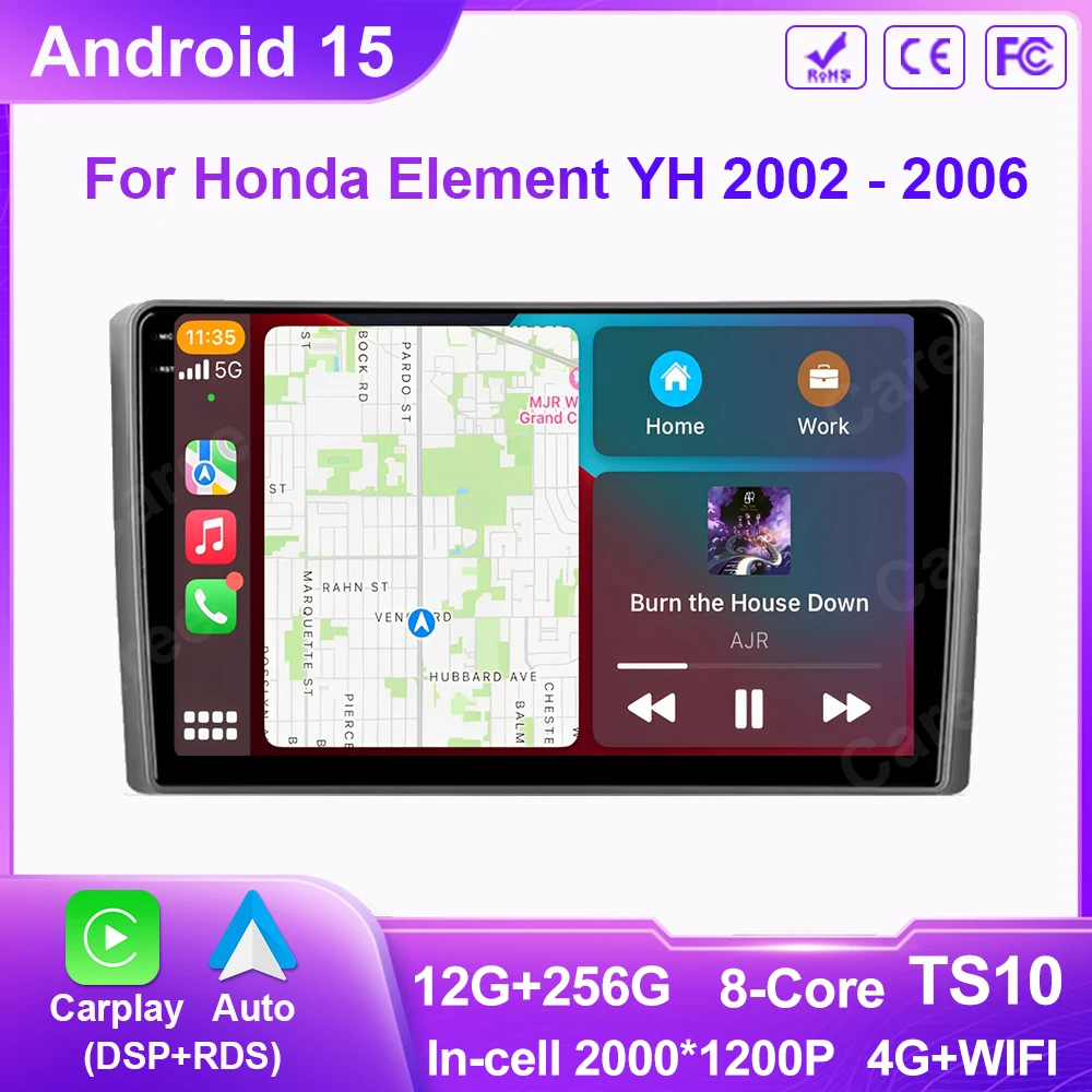 

Android Auto For Honda Element YH 2002 - 2006 Car Radio Multimedia Video Player GPS Navigation Carplay QLED BT WIFI NO 2din DVD