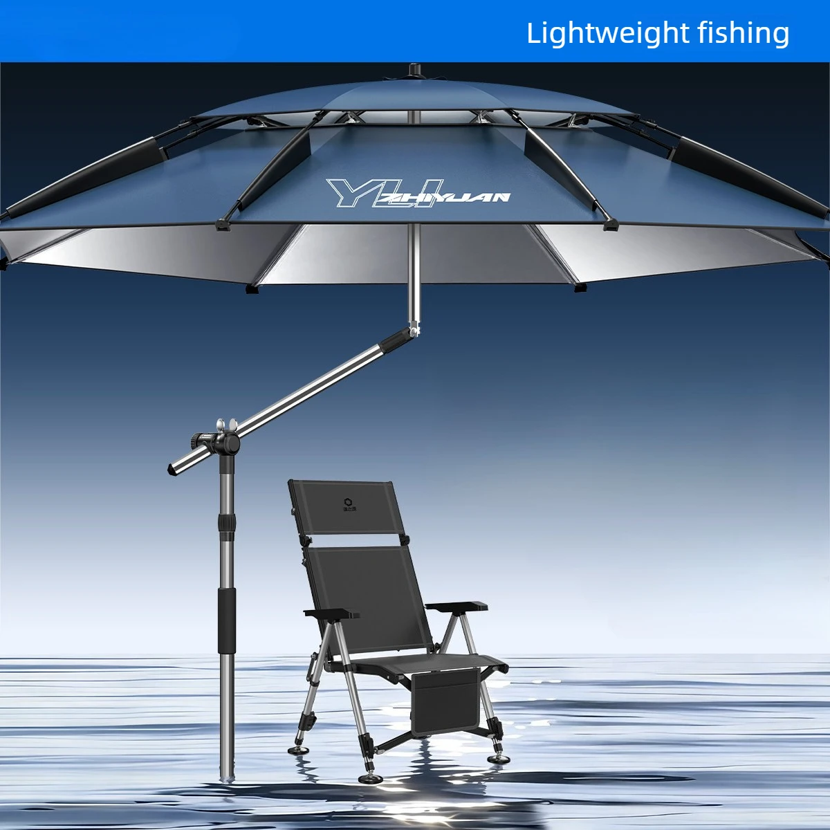 

Multi-Purpose Fishing Umbrella, Heavy Duty Windproof Outdoor Shelter, Large Waterproof Sun Canopy, Sturdy for Beach Camping