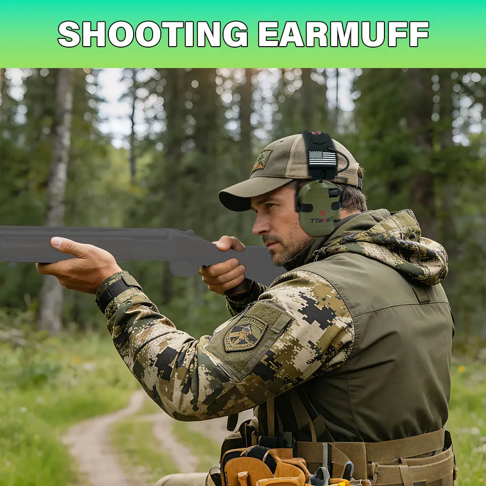 New Tactical Electronic Shooting Foldable Earmuff Case Anti-noise Headphone Sound Amplification Hearing Protection Headset