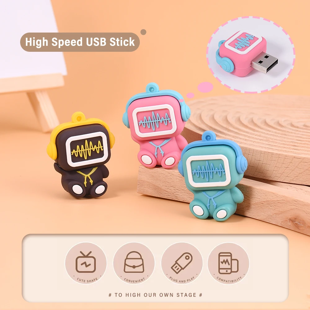 

USB-флеш-накопитель JASTER в виде куклы, 128/64 ГБ, силиконовый
