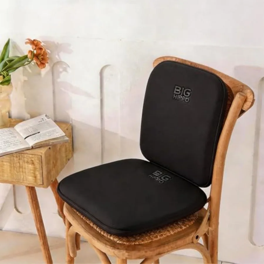 

Ergonomic Lumbar Support and Memory Foam Seat Cushion Set - Sciatica and Tailbone Pain Relief for 8+ Hours Sitting - Non-Slip D