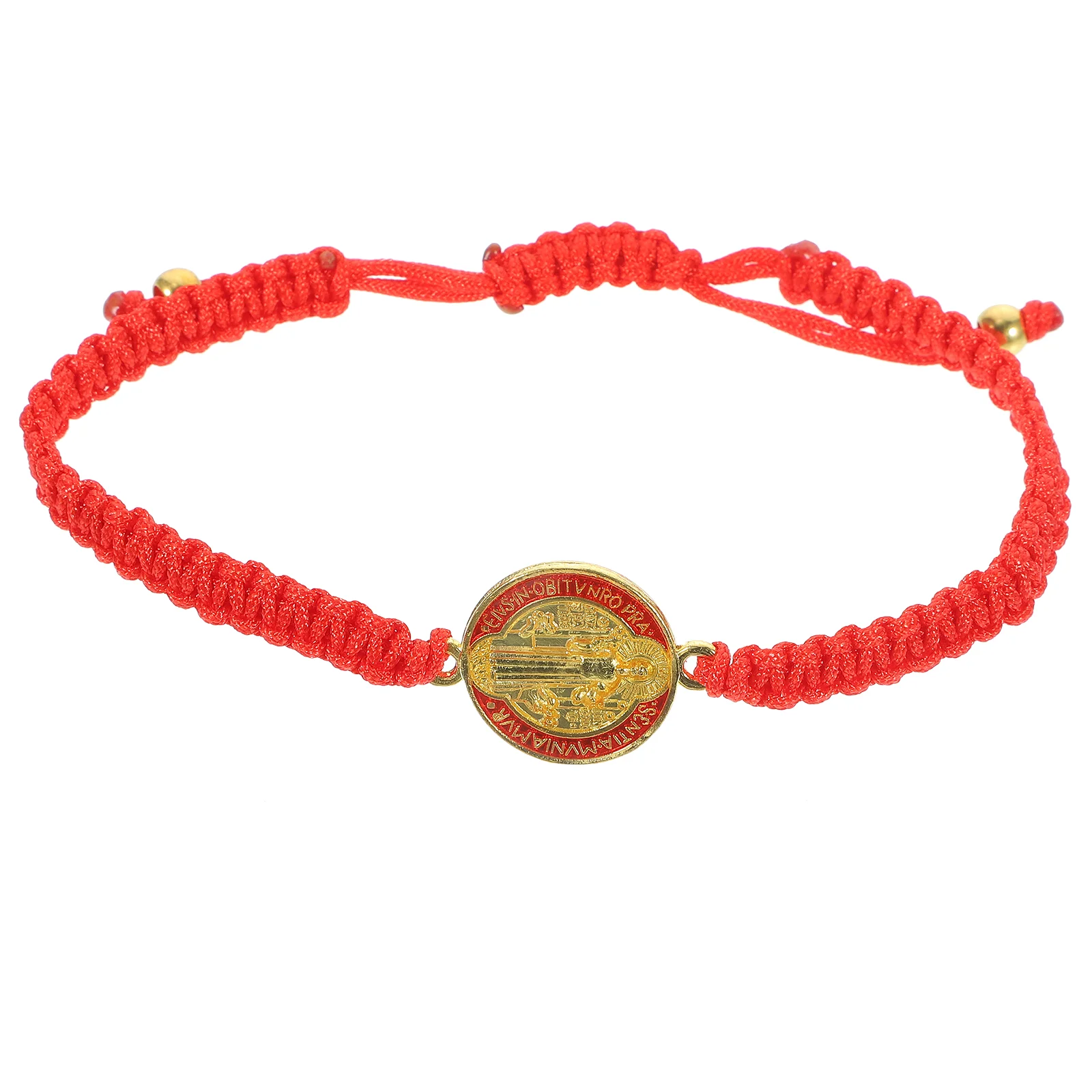 

Catholic Bracelet Virgin Mary Saint Benedict Bracelet Red String Braided Bracelet Adjustable Religious Bracelet Men