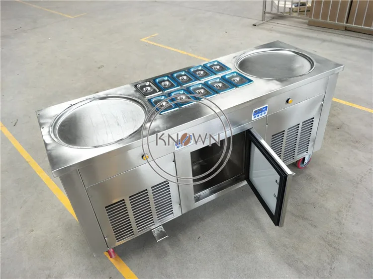 Thailand Fried Ice Cream Roll Machine with CE Philippines Fry Ice Cream Rolled Making Machine Customized  For Sale