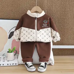 New Spring Autumn Children Boys Clothes Kids Clothing Suit Jacket Coat Pants Infant Cotton Tracksuits 2pcs/set 1 2 3 4 5 Years
