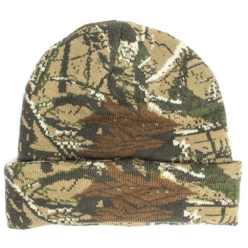 2024 New Camouflage tree branch pattern fashionable knitted hat Caps Knitted Warm Hip Hop Unisex Elastic Knit Hat Women Men