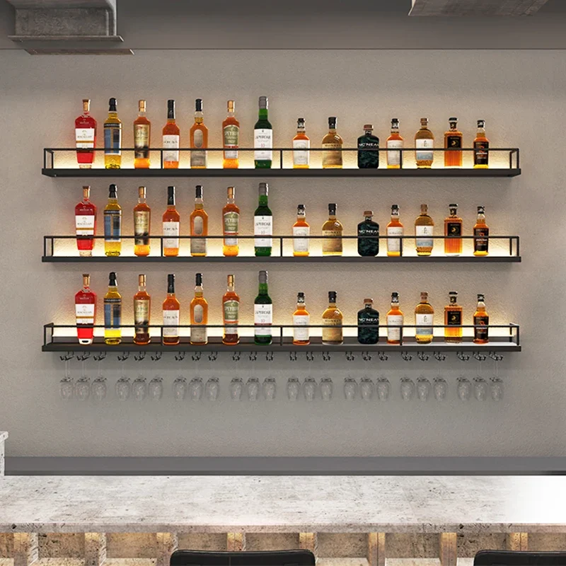 

Bar Cabinet Luxury High Shelves Wine Decoration Elegant Vintage Stands Full Accessories Vitrina Drinks Hanging Bar Furniture