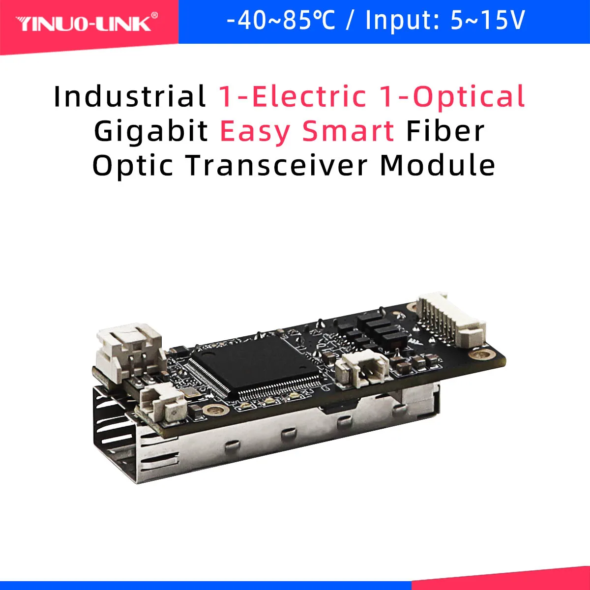 YN-SG01F Network Switch Module Mini Industrial Managed 1-Electric 1-Optical SFP Easy Smart VLAN Aggregation