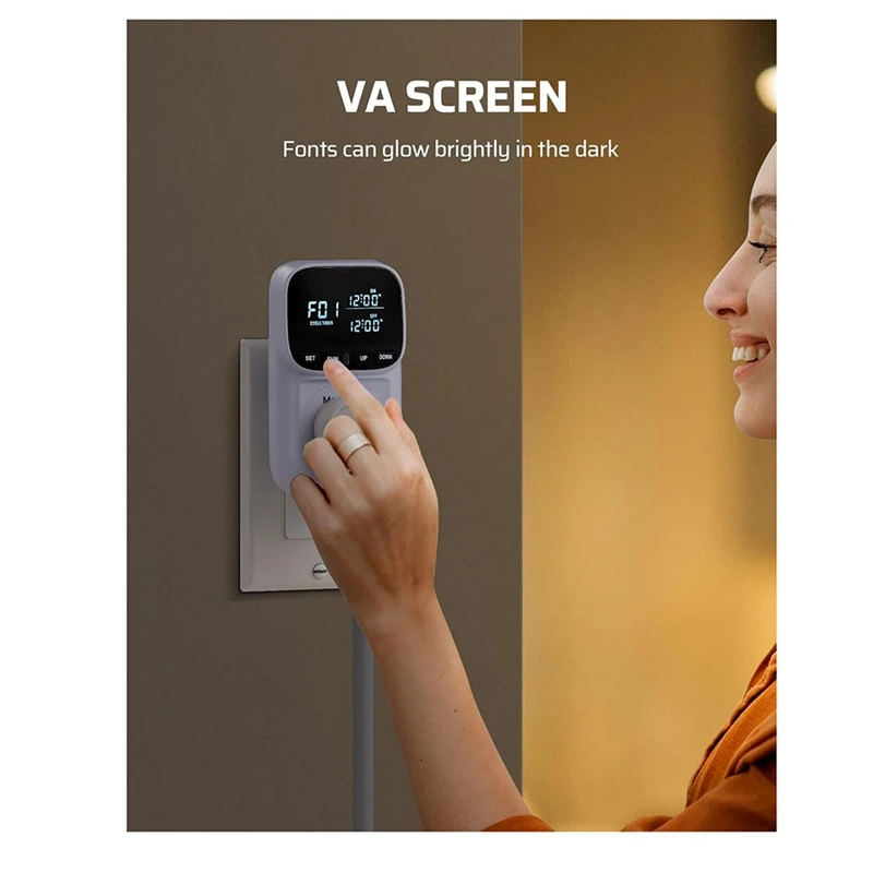 24-Hour Delivery Digital Temperature Controller,15A/1800W Thermostat Outlet Plug,-40℉-210℉, Cyclic Timing/Countdown,For Incubato