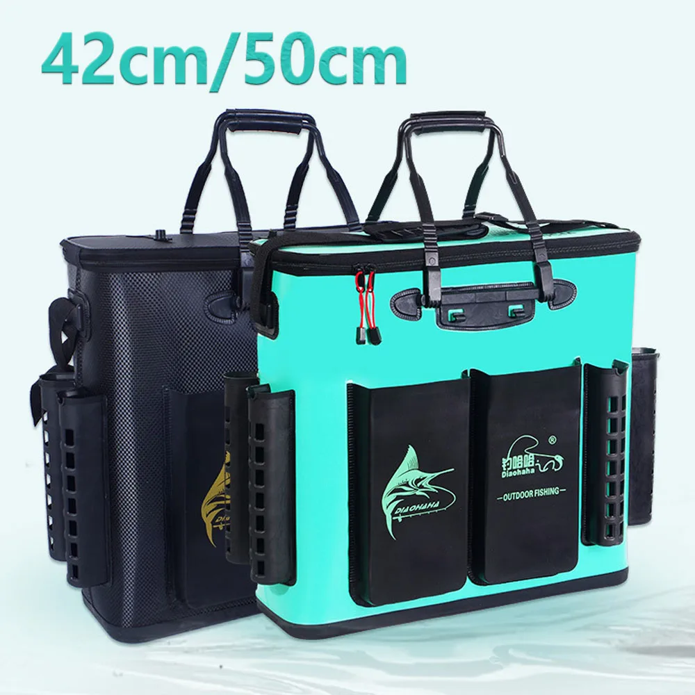 

Fishing Tackle Storage Bag Shoulder Backpack Portable Rod Barrel Camping Multifunction Fishing Bucket Live Fish Protective Box