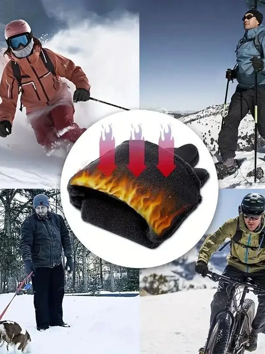 AliExpress Winter Cycling Windproof Warm Gloves Waterproof Outdoor Bike Skiing Hiking Motorcycle Riding gloves For Touch Screen Full Finger