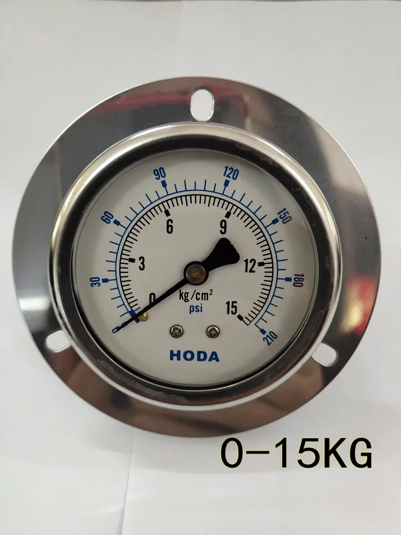 HODA stainless steel shockproof pressure gauge YN-60ZT 0-10 100 250KG oil pressure hydraulic vacuum gauge 1/4P