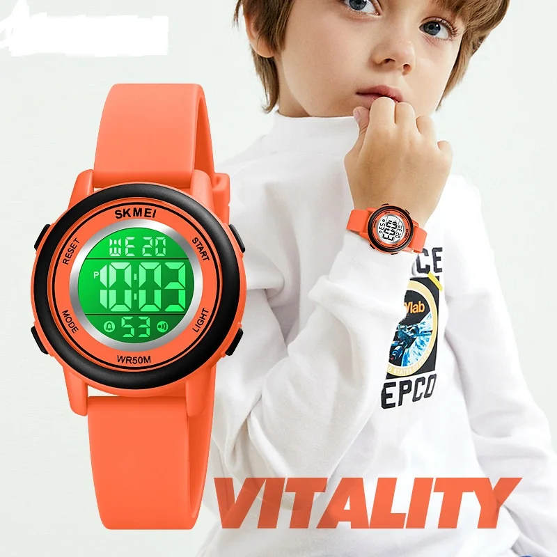 Fashion Boys Girls Sport Kids Watch Colorful LED Light Digital Children Wristwatches Waterproof Alarm Child Clock