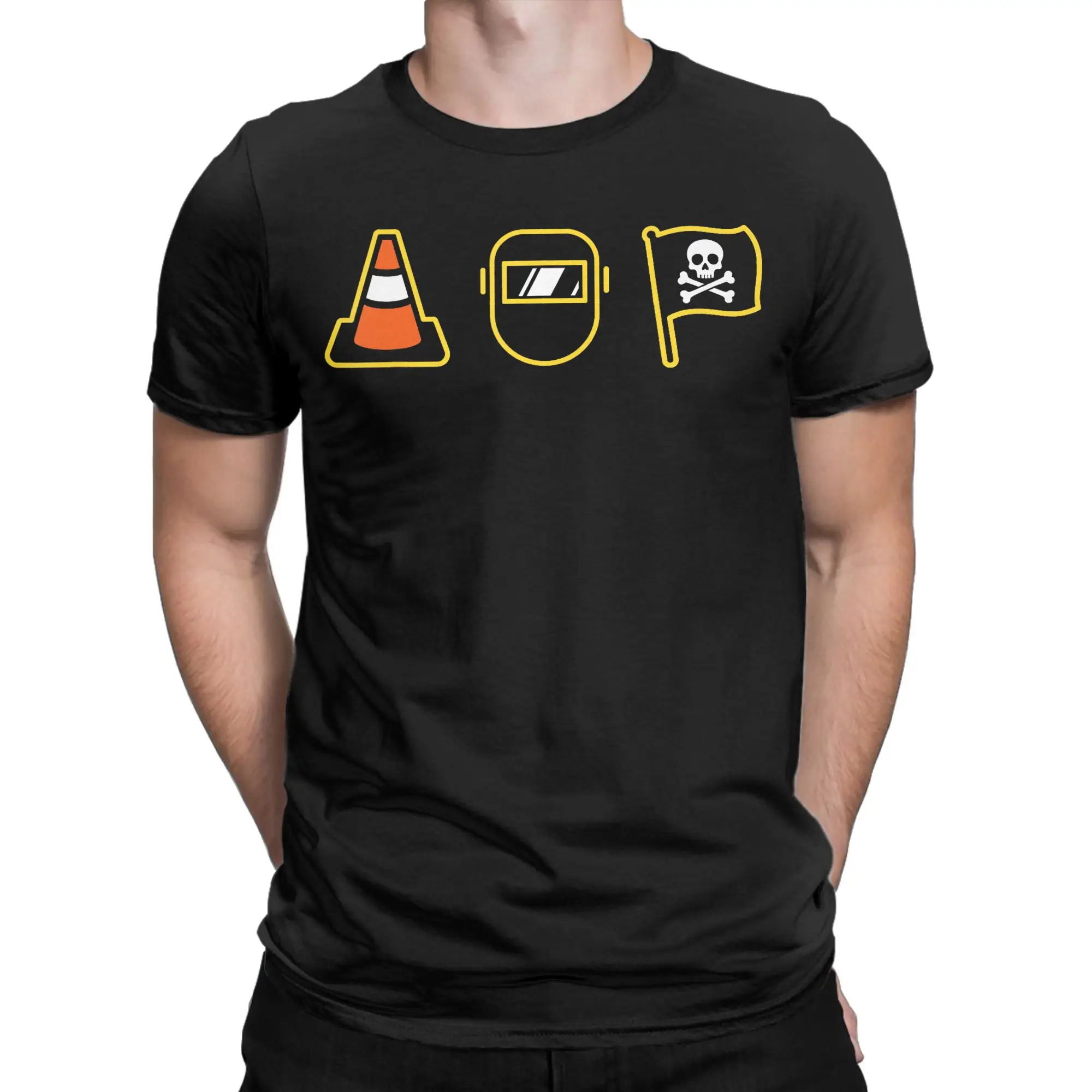 Men's Pittsburgh Hoist The Traffic Cone T Shirt  Cotton Tops Awesome Short Sleeve Round Neck Tee Shirt Gift Idea T-Shirt