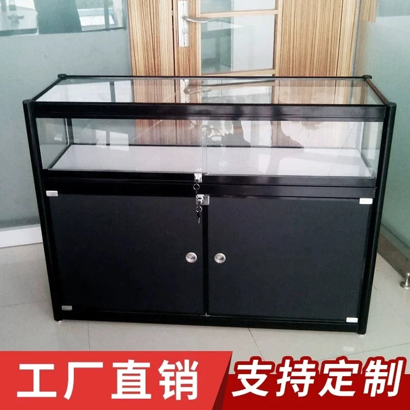 

Custom. Display Cabinet Made of Glass Product Showcase Mobile Phone Counter Showcase Tobacco Cabinet Transparent Commercial Cabi