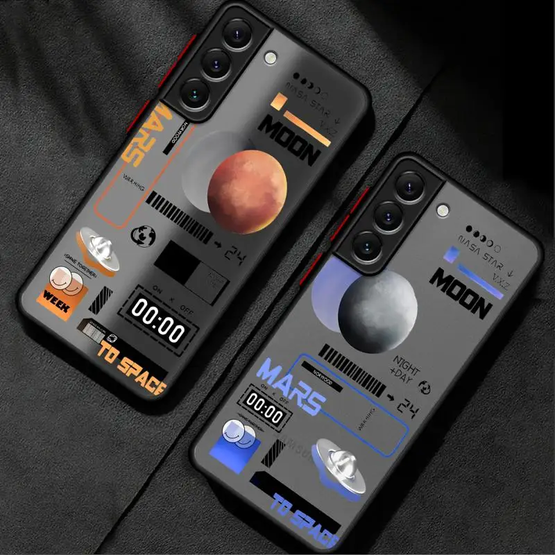 phone cases for Samsung Galaxy S23 Ultra case S20 9 S24 S21 FE Note20 S10 S22 10 Luxury Cover funda Moon Star Space People Love