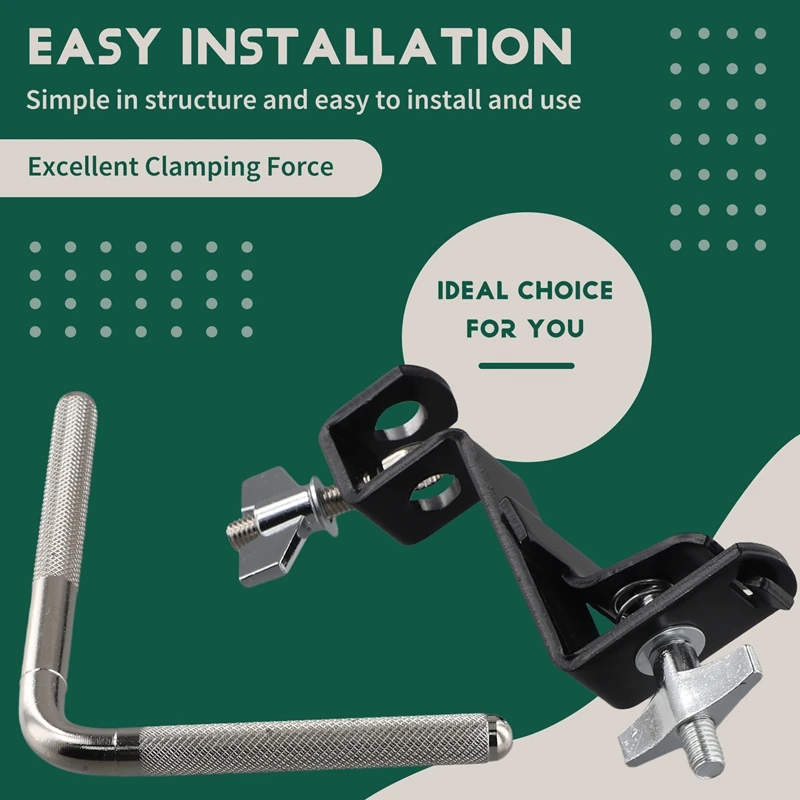 

Зажим для колокольчика для бас-барабана, держатель для колокольчика, аксессуары, монтажный кронштейн для ударных инструментов для барабанного барабанщика