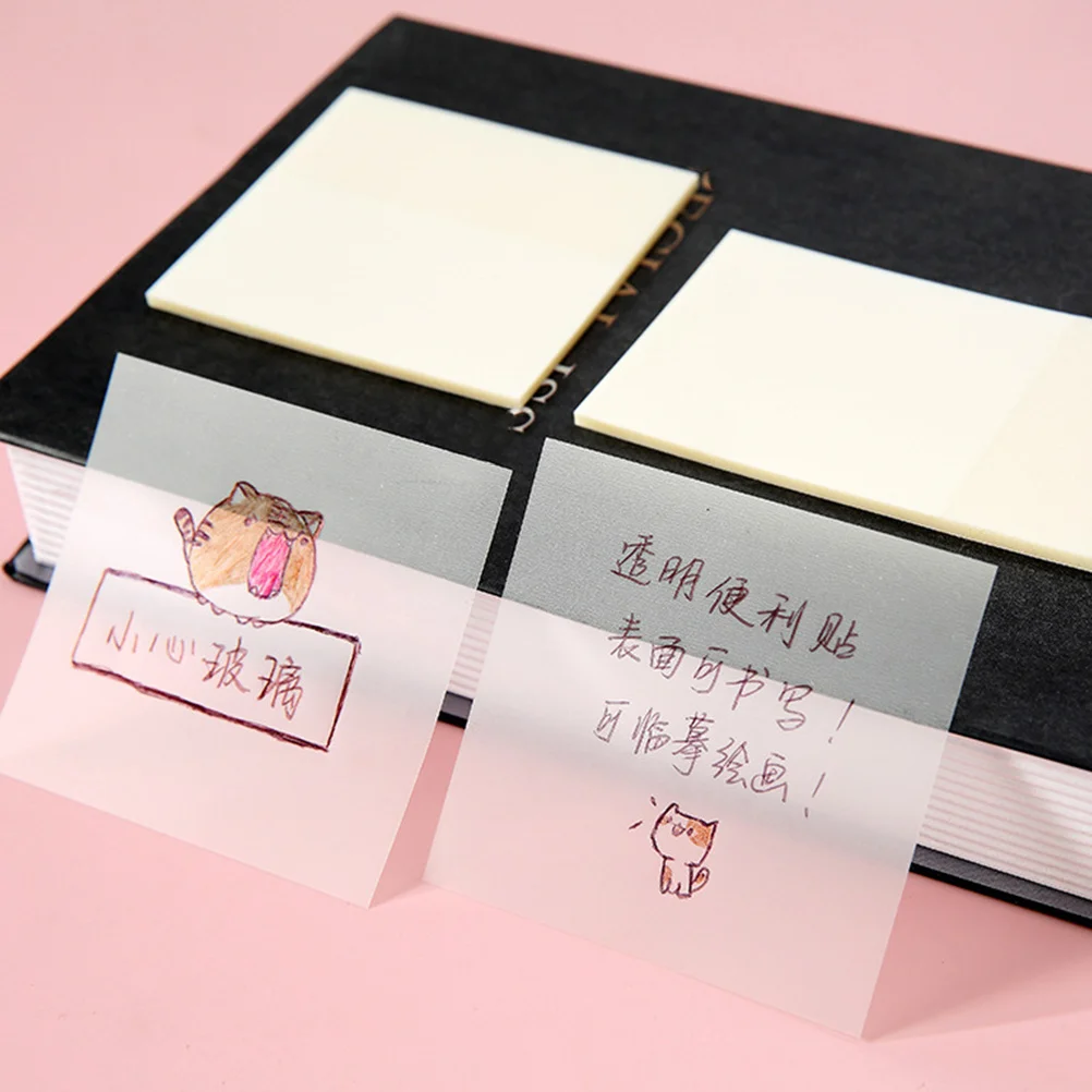 

10Pcs Transparent Matte Clear Reusable Self Adhesive See Through Book Annotation Tabs Study Supplies