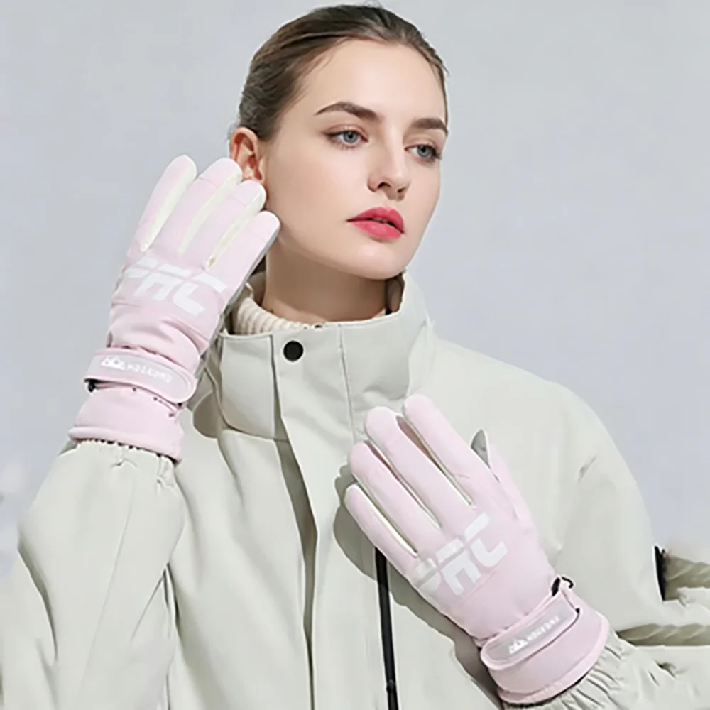 

Unisex Waterproof Windproof Warm Ski Gloves Thickened PolarFleece Lined Touchscreen for Cycling Snowboarding Winter Sports Glove