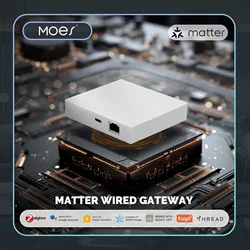 MOES-Tuya Zigbee Matter Thread Gateway, Smart Home Bridge, Suporte Hub, Controle de Voz, Siri Homekit, SmartThings, Google, Alexa